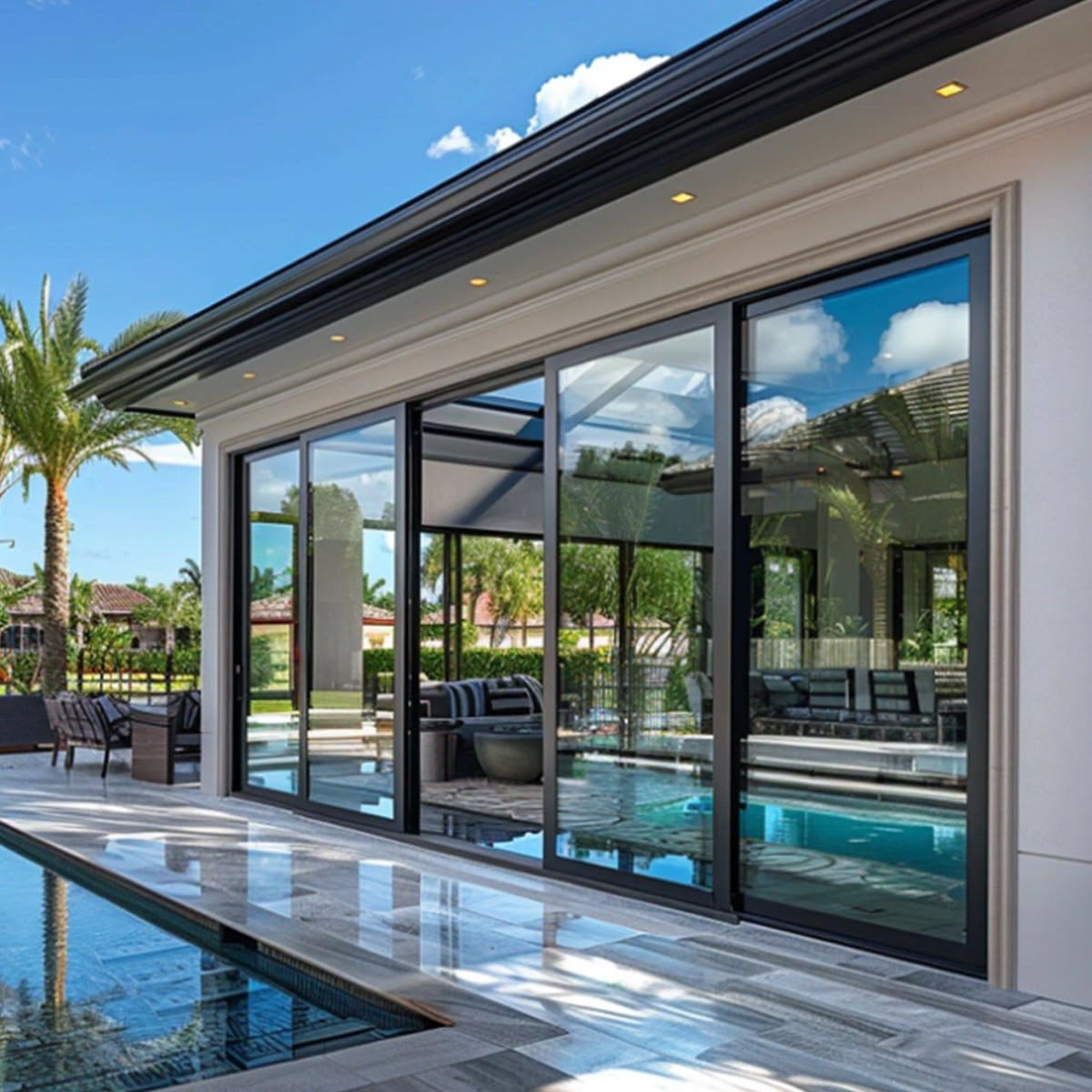 Home with new impact windows and doors in Broward County