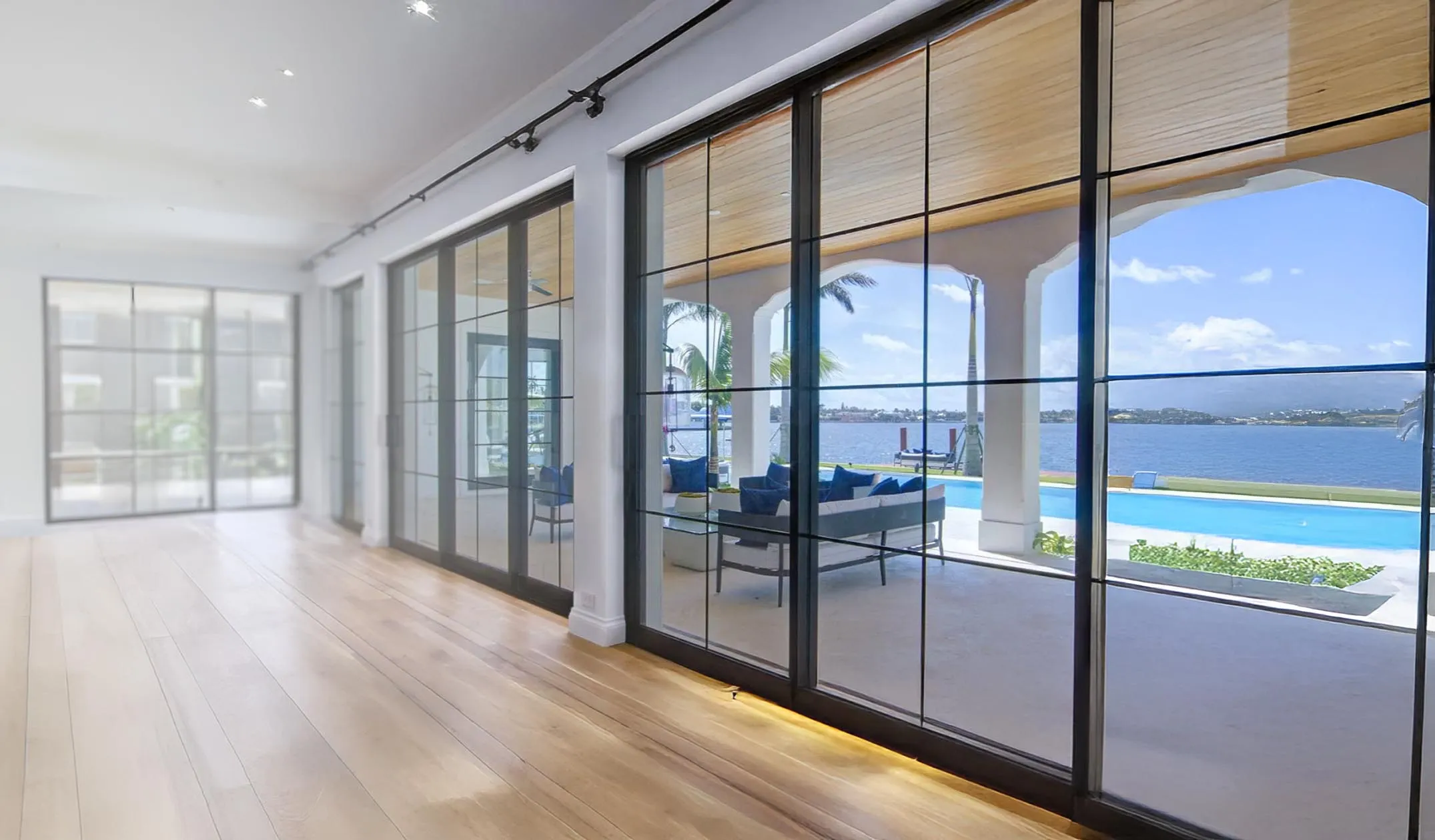 Impact windows and doors on a modern Fort Lauderdale home by Vision Impact Windows and Doors